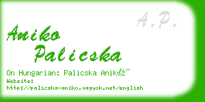 aniko palicska business card